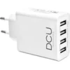 Image de Dcu Tecnologic Chargeur intelligent (x 4 connecteurs) 4.8a 2.4 A 5v Blanc Blanc One Size