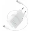 Image de Dcu Tecnologic Chargeur Usb Type C Pd + Câble Mfi Vers -c 18w Blanc Blanc One Size