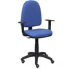 Image de Piqueras Y Crespo - Modelo Ayna - Silla De Oficina Ergonómica Con Mecanismo De Contacto Permanente, Regulable En Altura Y Ruedas De Parqué - Asiento Y Respaldo Tapizados En Tejido Bali Color Azul Claro (brazos Regulables