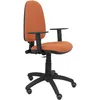 Image de Piqueras Y Crespo - Modelo Ayna - Silla De Oficina Ergonómica Con Mecanismo De Contacto Permanente, Regulable En Altura Y Ruedas De Parqué - Asiento Y Respaldo Tapizados En Tejido Bali Color Marrón (brazos Regulables En