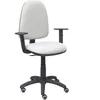 Image de Piqueras Y Crespo - Modelo Ayna - Silla De Oficina Ergonómica Con Mecanismo De Contacto Permanente, Regulable En Altura Y Ruedas De Parqué - Asiento Y Respaldo Tapizados En Tejido Bali Color Gris (brazos Regulables En Al