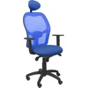 Image de Chaise Jorquera maille bleue bali assise bleue avec appui-tête fixe