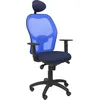Image de Piqueras y Crespo (Piqu7) Jorquera chaise Mesh Seat Bali Navy avec tête de lit fixe bureau, sculpture unique