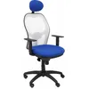 Image de Jorquera chaise blanc résille bali bleu assise avec appui-tête fixe
