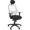 Image de Chaise Jorquera siège Bali blanc en maille filet avec appuie-tête fixe