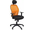 Image de Jorquera chaise orange Mesh Bali siège noir avec appui-tête fixe