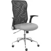 Image de Chaise Minaya Dossier En Maille Noire Siège Bali Gris Clair