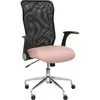Image de Chaise Minaya Dossier En Maille Noire Assise En Bali Rose Pâle