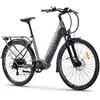 Image de Velo de Ville Electrique , EBIKE-28 PRO , Alu. SHIMANO 7 Vitesses & Freins a disque Hydraulique Batterie Intégrée Ion Lithium 48V 13Ah - Neuf