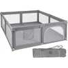 Image de MS BabyWrld - PARC DE JEUX OXFORD - XXL - 200x180 - Parc pour bébé pliable | Aire de jeux pour bébé | Sécurisé | Avec ouvertures zippées et fenêtres en filet | Sac de transport en occasion ou reconditionné