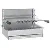 Image de Forge Adour   Barbecue Charbon Encastrable Ou À Poser 66 X 45,5 Cm   3 Hauteurs De Cuisson Réglables   Bac Récupérateur De Graisse   Pour 6 À 8 Personnes