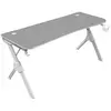 Image de Mars Gaming MGD140W, Droit, Forme rectangulaire, Acier, Gaming, Fibre de carbone, Blanc