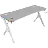 Image de Mars Gaming MGD140RGBW, Droit, Forme rectangulaire, Acier, Gaming, Blanc, Gris