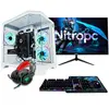Image de Nitropc Gaming PC Pack Silver - AMD Ryzen 5 5500, NVIDIA RTX 3050 6GB, 16GB DDR4, M.2 1TB, Blanc - Monitor 24" FullHD