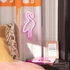 Image de Néon Led Flamingo À Piles Rose