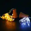 Image de Guirlande Led Extérieure Solaire Fil De Fer Pour Bouteille 3000k Blanc Chaud