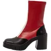 Image de Art Bottines à talons pour Femme 1973 NAPPA RED-BLACK/BERNA Couleur Rouge
