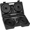 Image de Ensemble d'haltères de 20 kg, 2 haltères, longueur de la barre : 36 cm, diamètre d'emboîtement des disques : 30 mm, dans un coffret