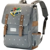 Image de Harry Potter Hogward Oxford Grey Two-Compartment School Backpack (Sac à dos d'école à deux compartiments)