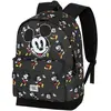 Image de Sac à dos Karactermania Disney Mickey Mouse Looks Plus, noir et gris, pour enfants, taille unique, noir et gris