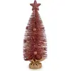 Image de Arbre de Noël avec étoile rose 13 x 41 x 13 cm