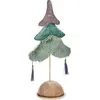 Image de Krist+ Weihnachtsbaum Bleu Multicolore Türkis Argenté Polyester Bois