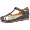 Image de Pikolinos Femme Sandale cuir fermé T-brides Wedge Cadaques W8K-0705C1, Taille:39 EU, Couleur:Bleu