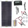Image de Kit De Panneau Solaire 30w Avec Onduleur 220v Et Chargeur Batterie 100a Pour Camping Et Randonnée