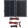 Image de Panneau Solaire Portable 40w 18v Imperméable Et Pliable Pour Camping, Randonnée Et Vélo
