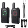 Image de Retevis RT618 Talkie-walkie pour enfants, mini radio d'urgence sans licence, poste radio PMR ultrafin 16 canaux VOX Dual PTT, câble de charge USB rechargeable (1 paire, noir)