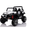 Image de Voiture électrique pour enfants RSX, blanche - 2x12V, 4 X MOTEUR, télécommande 2,4 GHz, deux sièges en similicuir, roues souples en EVA, radio FM, Bluetooth
