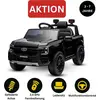 Image de Voiture électrique pour enfants FORD Ranger 12V, noir, siège en cuir, télécommande 2,4 GHz, entrée Bluetooth/USB, suspension, batterie 12 V, roues en plastique, 2 moteurs 30 W, licence ORIGINALE
