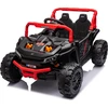 Image de Voiture électrique pour enfants UTV Small 12V, noire, propulsion arrière, batterie 12V, roues en plastique, large siège double pour un seul enfant, télécommande 2,4 GHz, lecteur MP3 avec entrée USB/SD, feux LED
