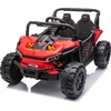 Image de Voiture électrique pour enfants UTV Small 12V, rouge, propulsion arrière, batterie 12V, roues en plastique, large siège double pour un seul enfant, télécommande 2,4 GHz, lecteur MP3 avec entrée USB/SD, feux LED