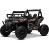 Image de Voiture électrique pour enfants Beneo Motors 24 V UTV, noire, voiture électrique pour enfants 2 places avec télécommande 2,4 GHz, 2 moteurs de 200 W, batterie au lithium, roues en EVA, siège rembourré, port USB, carte SD, véhicule électrique pour enfants de 3 à 8 ans