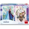 Image de Puzzle DINO Le royaume des glaces : Anna et Elsa 2x77 pièces