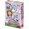 Image de Puzzle DINO avec pierres précieuses Sofia la première et la licorne 200 pièces