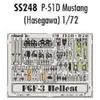 Image de Accessoire Eduard North American P-51D Mustang - pièces pré-peintes en couleur (pour maquettes Hasegawa) Ce coffret Zoom est une version simplifié 1/7