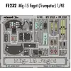 Image de Accessoire Eduard Mikoyan MiG-15 le Fagot - pièces pré-peintes en couleur (pour maquettes Trumpeter) Ce coffret Zoom est une version simplifiée de 1/