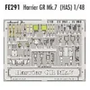 Image de Accessoire Eduard BAe Harrier GR.7 - pièces pré-peintes en couleur (pour maquettes Hasegawa) Ce coffret Zoom est une version simplifiée des jeux s 1/