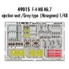 Image de Accessoire Eduard siège éjectable Martin Baker Mk.7 / grey type pour F-4 - pièces pré-peintes en couleur (pour maquettes Hasegawa) 1/48 Edua49015 -