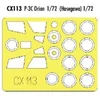 Image de Accessoire Eduard Lockheed P-3C Orion (pour maquettes Hasegawa) (fait à partir de bande jaune de Kabuki japonais) 1/72EduaCX113 - Masques de verrièr