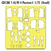 Image de Accessoire Eduard F-4E/RF-4 Phantom (pour maquettes Revell) (fait à partir de bande jaune de Kabuki japonais) 1/72EduaCX130 - Masques de verrières ma