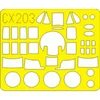 Image de Accessoire Eduard Douglas A-20G Havoc (pour maquettes MPM) (fait à partir de bande jaune de Kabuki japonais) 1/72EduaCX203 - Masques de verrières maq