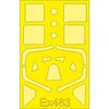 Image de Accessoire Supermarine Spitfire Mk.VIII (conçu pour être utilisé avec les kits Eduard) 1/48 EduaEX483 - Masques de verrières maquettes avions