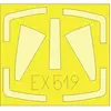 Image de Accessoire Eduard Dassault Super Etendard (conçu pour être utilisé avec les kits Kinetic Model) 1/48 EduaEX519 - Masques de verrières maquettes avio