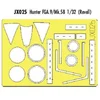 Image de Accessoire Eduard Hawker FGA.9/Mk.58 Hunter D(pour maquettes Revell) (fait à partir de bande jaune de Kabuki japonais) 1/32EduaJX025 - Masques de ver