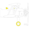 Image de Accessoire Eduard PT-13 Kaydet 1/32 pour RODEN 1/32EduaJX274 - Masques de verrières maquettes avions