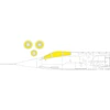 Image de Accessoire Eduard F-104S pour KINETIC 1/48 EduaEX829 - Masques de verrières maquettes avions