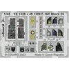 Image de Accessoire Eduard Lockheed-Martin F-16C Block 25 1/48 (conçu pour être utilisé avec les kits Kinetic Model) EduaFE1328 - Kit de superdétail pour avio